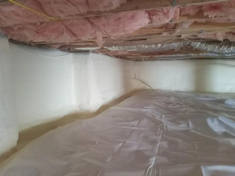 Crawl space encapsulation with closed-cell spray foam for Attic Insulation in Roma